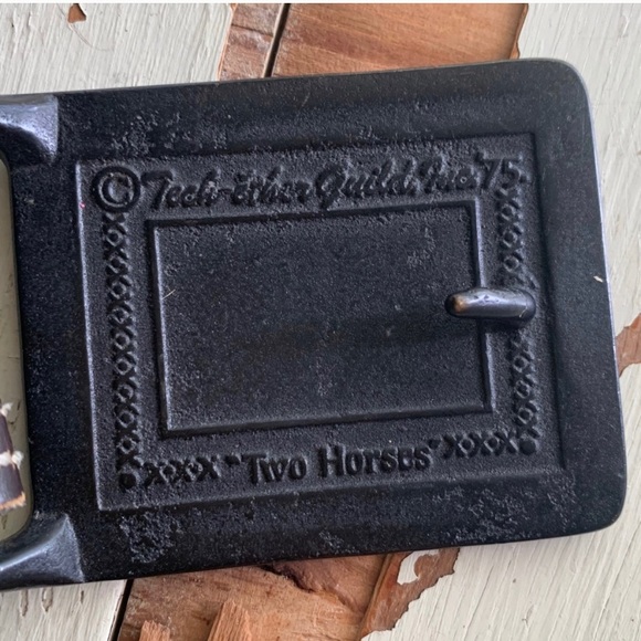 vintage brass Tech Ether Guild buckle with belt - Picture 6 of 15